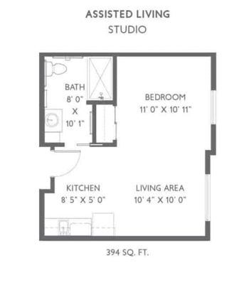 Floorplan of Traditions at North Willow, Assisted Living, Indianapolis, IN 3