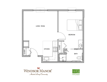 Floorplan of Windsor Manor Grinnell, Assisted Living, Memory Care, Grinnell, IA 2