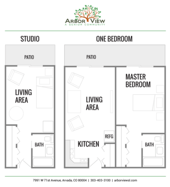 Floorplan of Arbor View, Assisted Living, Arvada, CO 2