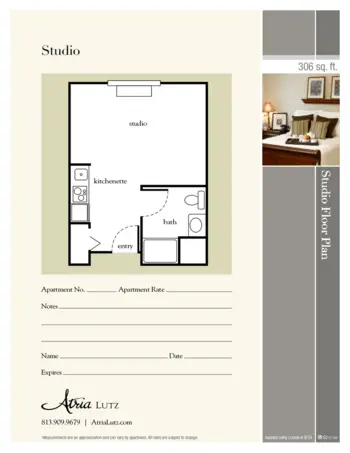 Floorplan of Atria Lutz, Assisted Living, Lutz, FL 1