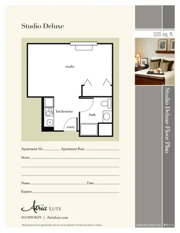Floorplan of Atria Lutz, Assisted Living, Lutz, FL 3