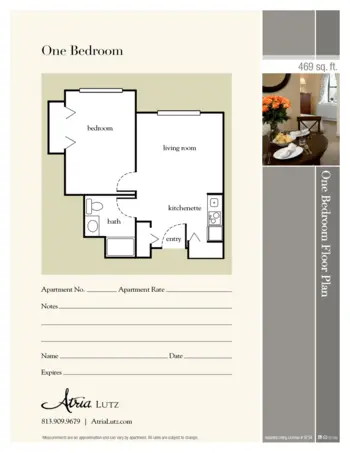 Floorplan of Atria Lutz, Assisted Living, Lutz, FL 4