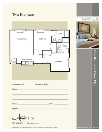 Floorplan of Atria Lutz, Assisted Living, Lutz, FL 5