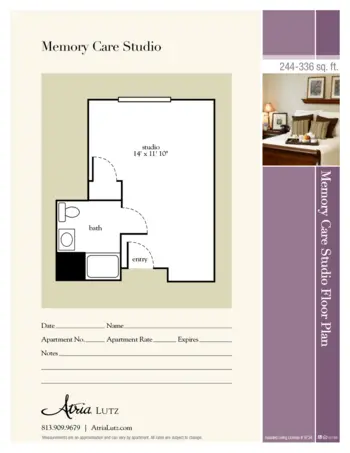 Floorplan of Atria Lutz, Assisted Living, Lutz, FL 6