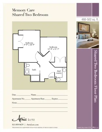 Floorplan of Atria Lutz, Assisted Living, Lutz, FL 7