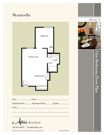 Floorplan of Atria Rocklin, Assisted Living, Rocklin, CA 2