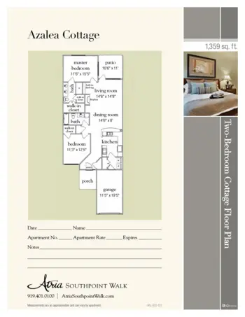 Floorplan of Atria Southpoint Walk, Assisted Living, Durham, NC 2