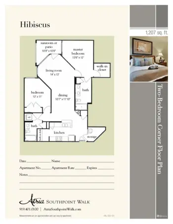 Floorplan of Atria Southpoint Walk, Assisted Living, Durham, NC 3