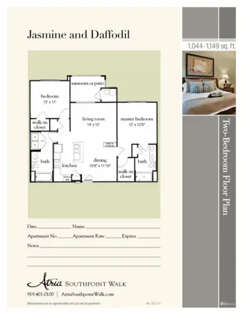 Floorplan of Atria Southpoint Walk, Assisted Living, Durham, NC 4
