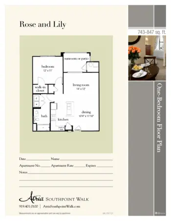 Floorplan of Atria Southpoint Walk, Assisted Living, Durham, NC 5