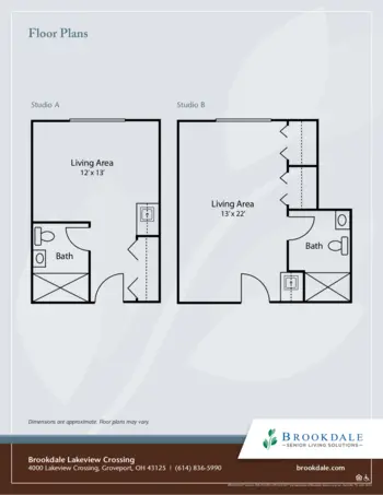 Floorplan of Brookdale Lakeview Crossing, Assisted Living, Groveport, OH 1