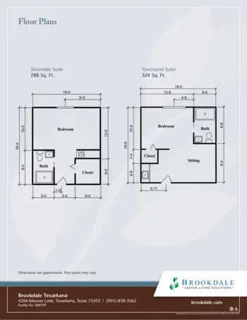Floorplan of Brookdale Texarkana, Assisted Living, Texarkana, TX 1