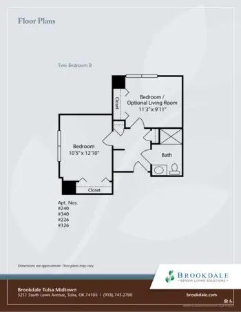 Floorplan of Brookdale Tulsa Midtown, Assisted Living, Memory Care, Tulsa, OK 19
