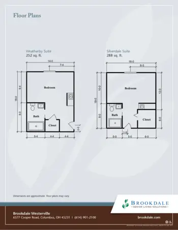 Floorplan of Brookdale Westerville, Assisted Living, Columbus, OH 1