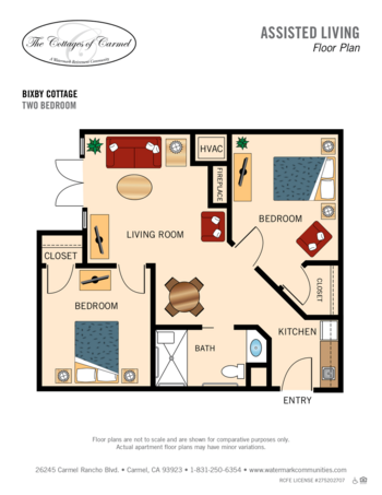 Floorplan of Cottages of Carmel, Assisted Living, Carmel, CA 4