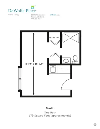 Floorplan of DeWolfe Place, Assisted Living, Marion, OH 1