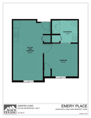 Floorplan of Emery Place, Assisted Living, Memory Care, Robins, IA 2