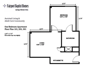 Floorplan of Fairport Baptist Homes, Assisted Living, Fairport, NY 2