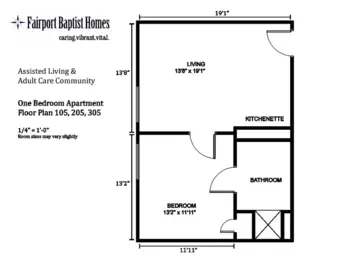 Floorplan of Fairport Baptist Homes, Assisted Living, Fairport, NY 6