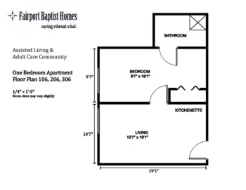Floorplan of Fairport Baptist Homes, Assisted Living, Fairport, NY 7