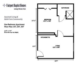 Floorplan of Fairport Baptist Homes, Assisted Living, Fairport, NY 8