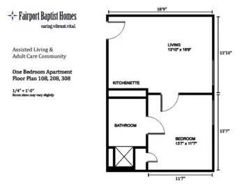 Floorplan of Fairport Baptist Homes, Assisted Living, Fairport, NY 9