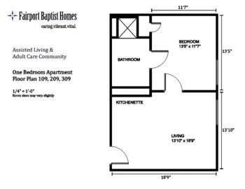 Floorplan of Fairport Baptist Homes, Assisted Living, Fairport, NY 10