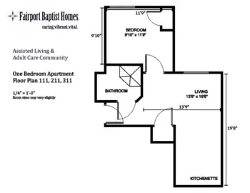 Floorplan of Fairport Baptist Homes, Assisted Living, Fairport, NY 12