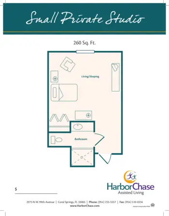 Floorplan of HarborChase of Coral Springs, Assisted Living, Coral Springs, FL 3