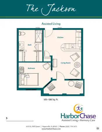 Floorplan of HarborChase of Naperville, Assisted Living, Naperville, IL 1