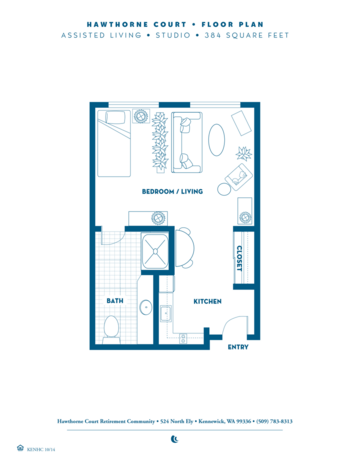 Floorplan of Hawthorne Court, Assisted Living, Kennewick, WA 3