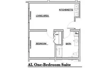 Floorplan of Lodge at Manito, Assisted Living, Manito, IL 1