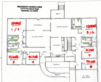 Floorplan of Providence Senior Living, Assisted Living, Alpharetta, GA 1