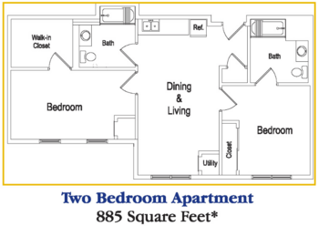 Floorplan of Residences at Deer Creek, Assisted Living, Schererville, IN 3