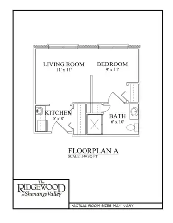 Floorplan of Ridgewood at Shenango Valley, Assisted Living, Hermitage, PA 6