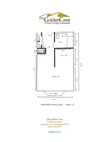 Floorplan of The Golden Crest, Assisted Living, Franklin, NH 3