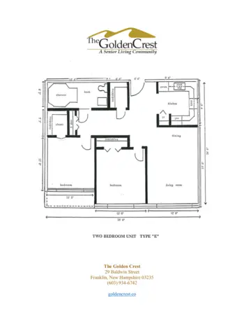 Floorplan of The Golden Crest, Assisted Living, Franklin, NH 4