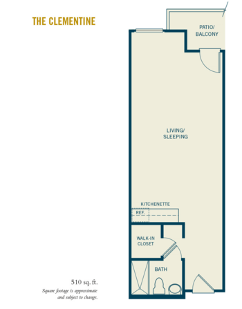 Floorplan of The Groves of Tustin, Assisted Living, Tustin, CA 5