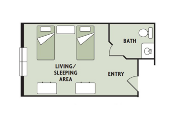 Floorplan of The Laurels & The Haven in the Village at Carolina Place, Assisted Living, Pineville, NC 1