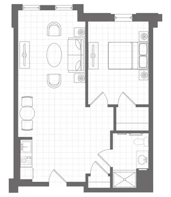 Floorplan of The Residence at Selleck's Woods, Assisted Living, Darien, CT 1
