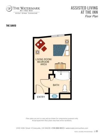 Floorplan of The Watermark by the Bay, Assisted Living, Emeryville, CA 2
