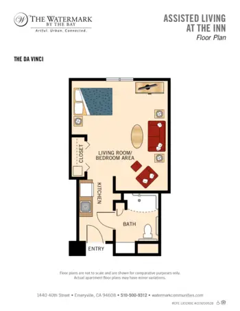 Floorplan of The Watermark by the Bay, Assisted Living, Emeryville, CA 4