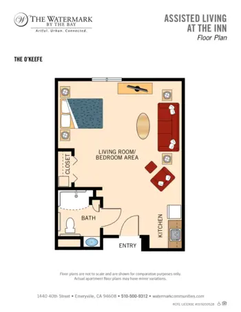 Floorplan of The Watermark by the Bay, Assisted Living, Emeryville, CA 5