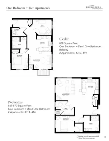 Floorplan of The Waters of Plymouth, Assisted Living, Memory Care, Plymouth, MN 5