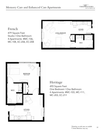 Floorplan of The Waters of Plymouth, Assisted Living, Memory Care, Plymouth, MN 13