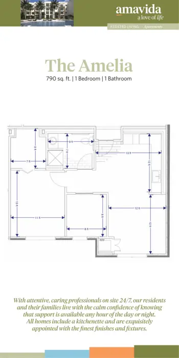 Floorplan of Amavida Senior Living, Assisted Living, Fort Myers, FL 1
