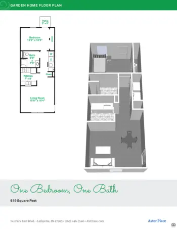 Floorplan of Aster Place, Assisted Living, Lafayette, IN 16