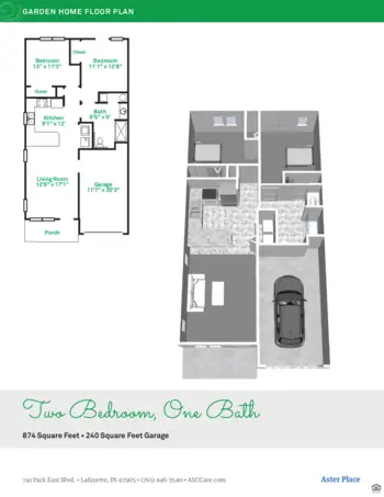 Floorplan of Aster Place, Assisted Living, Lafayette, IN 13