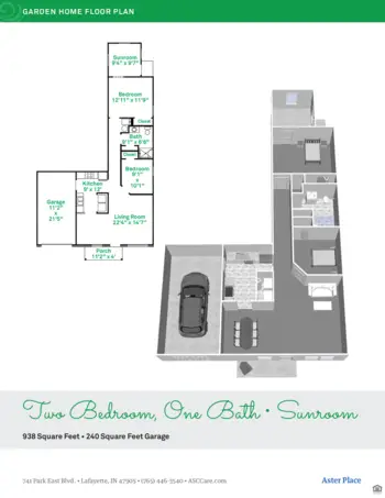 Floorplan of Aster Place, Assisted Living, Lafayette, IN 4