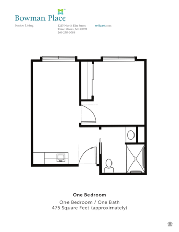 Floorplan of Bowman Place, Assisted Living, Three Rivers, MI 2